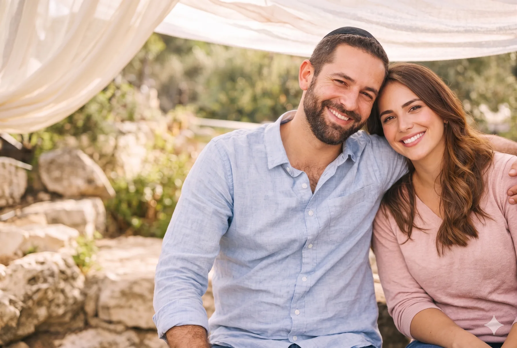 Smiling Jewish couple